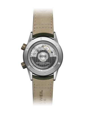 Alternative view of Raymond Weil Freelancer GMT Worldtimer Green Leather Watch 41mm - 2765-SBC-52001