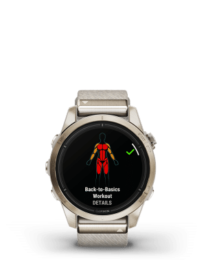 Garmin epix Pro (Gen 2) – Sapphire Edition 42mm, Soft Gold, Nylon
