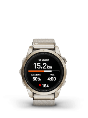 Garmin epix Pro (Gen 2) – Sapphire Edition 42mm, Soft Gold, Nylon - Bilde 9