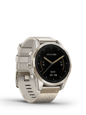 Garmin epix Pro (Gen 2) – Sapphire Edition 42mm, Soft Gold, Nylon - Bilde 5