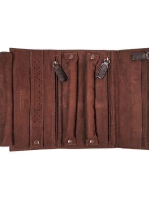 Alternative view of Leanschi jewellery travel pouch/brown