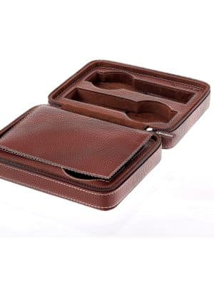 Alternative view of Leanschi 4 slot pouch/brown