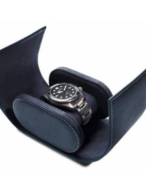 Alternative view of Leanschi 1 watch roll/blue leather
