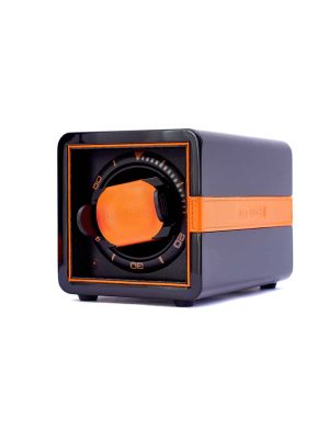 Leanschi Single watchwinder | Sport Edition Black & ORange