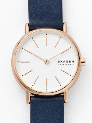 Skagen Signatur Lille Two-Hand Ocean Blue Leather Watch - SKW2838 - Bilde 2