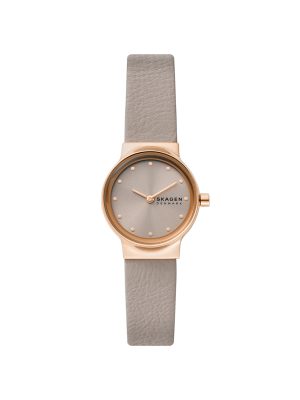 Skagen Freja Lille Two-Hand Greystone Lite Leather Watch - SKW3005