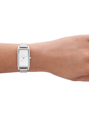 Alternative view of Skagen Hagen Lille Three-Hand Stainless Steel Mesh Tank Watch - SKW3096