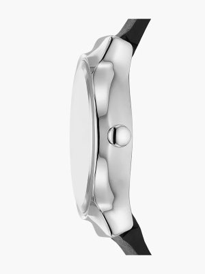 Skagen Freja Lille Two-Hand Black Leather Watch - SKW3119 - Bilde 4