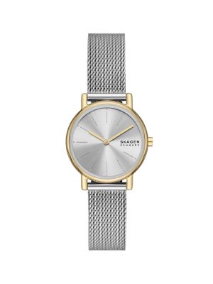 Skagen Signatur Lille Two-Hand Silver Stainless Steel Mesh Watch And Bracelet Set - SKW3153SET