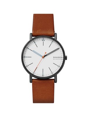 Skagen Signatur Medium Brown Leather Watch - SKW6374