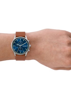 Skagen Holst Chronograph Luggage Leather Watch - SKW6916 - Bilde 2