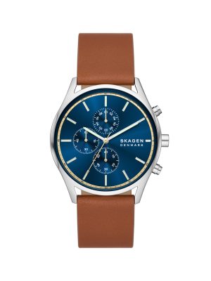 Skagen Holst Chronograph Luggage Leather Watch - SKW6916
