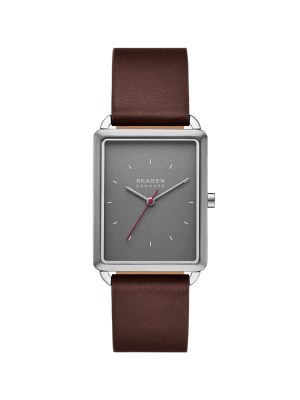 Skagen Hagen Three-Hand Brown Leather Watch - SKW6932