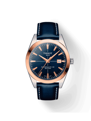 Tissot Gentleman Powermatic 80 Silicium Solid 18K Gold bezel - T927.407.46.041.00