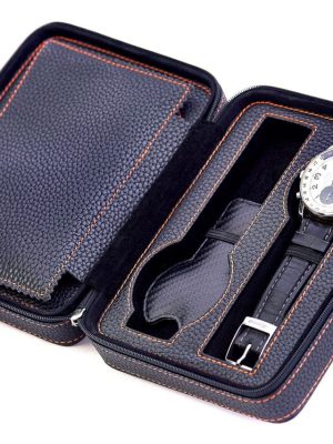 Leanschi ZIP-pouch storage | transport 4 watches | Black PU - Bilde 2