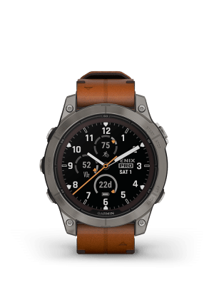 Garmin fēnix 7 Pro – Sapphire Solar Edition, Chestnut Leather